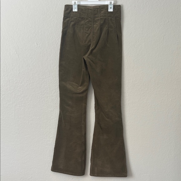 Like New! We The Free Jayde Corduroy Flare Pants Green in Size  27 - Picture 7 of 16